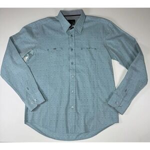 Eight‎ X Premium Men's XL Long Sleeve Slim Fit Button-Up Shirt Geometric Pattern